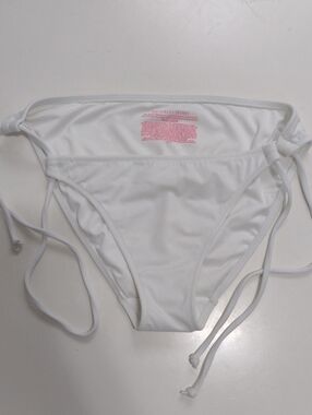 NWOT Vintage Victoria's Secret The Bow Bikini Bottom In White Size Small
